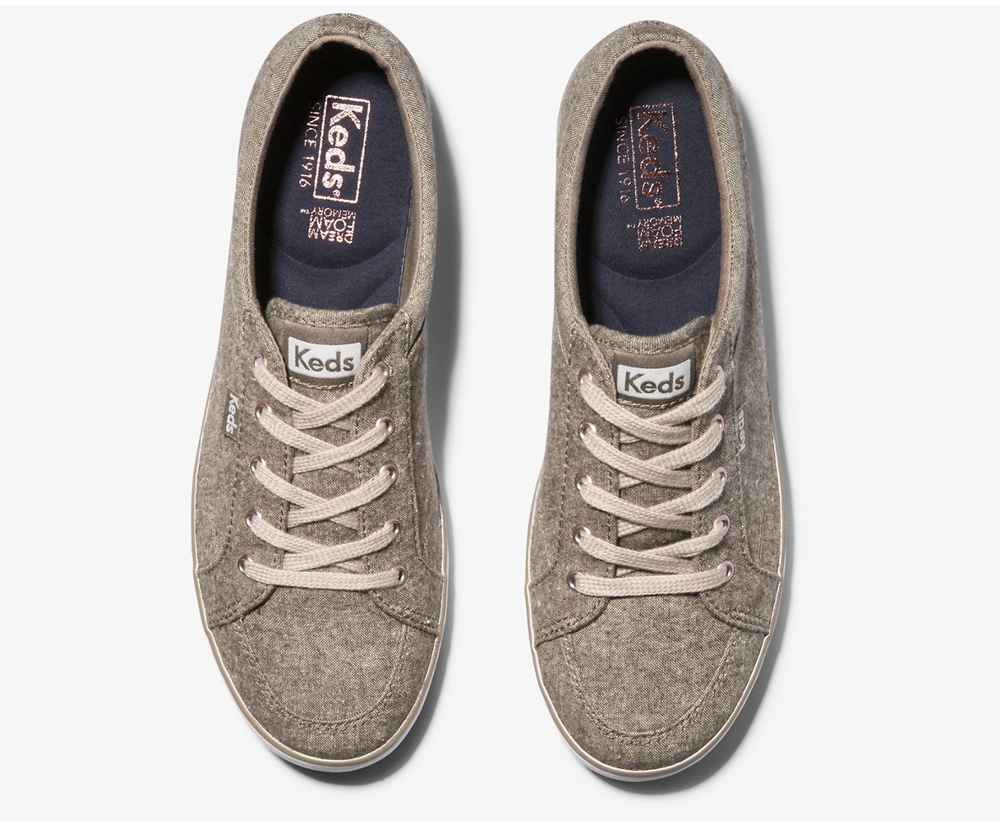 Keds Sneakers Grey - Center Brushed Denim - Womens CNVTWI-610